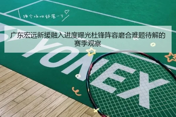 广东宏远新援融入进度曝光杜锋阵容磨合难题待解的赛季观察 - yabo